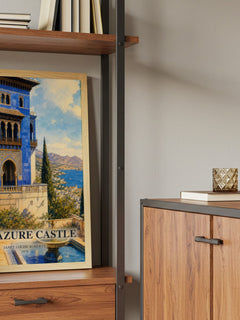 The Azure Castle book watercolour illustration paper finish options – matte satin gloss
