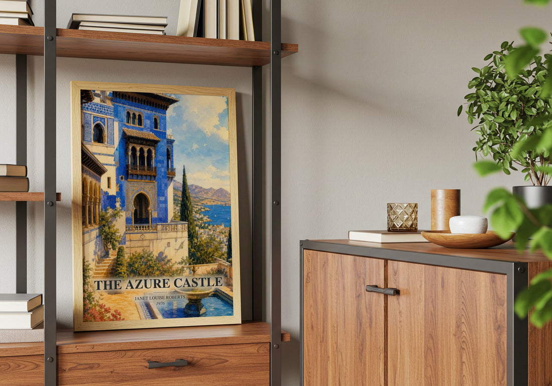 The Azure Castle book watercolour illustration paper finish options – matte satin gloss