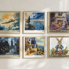 The Azure Castle literary art print colour and style options – Janet Louise Roberts book art