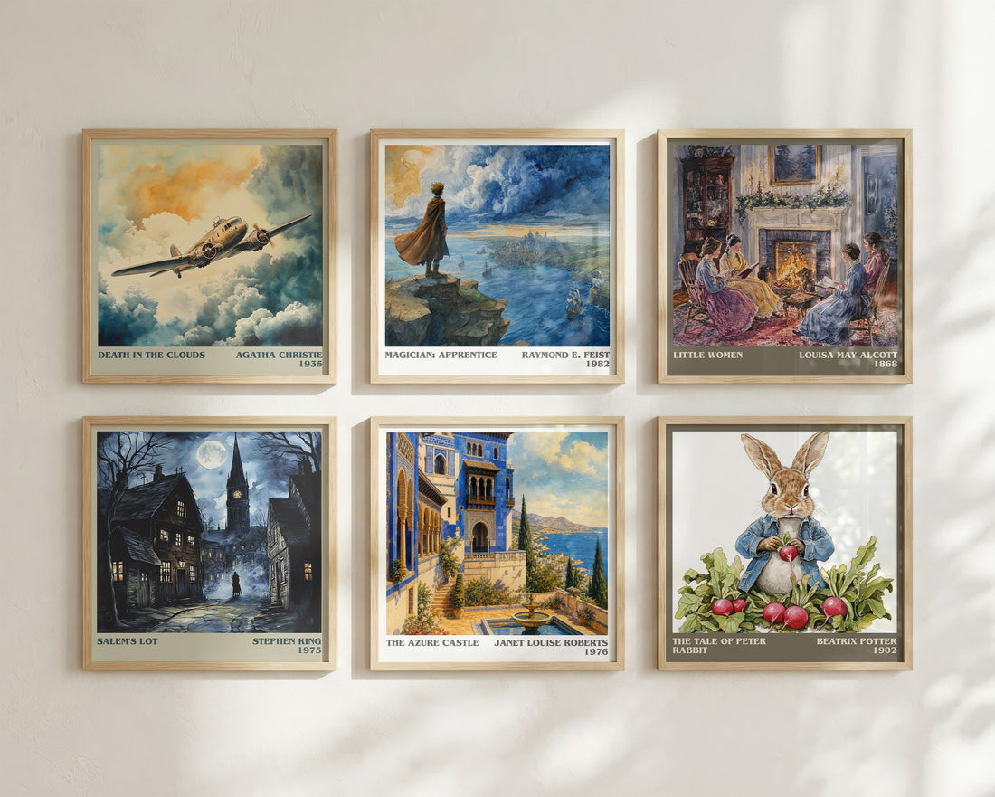 The Azure Castle literary art print colour and style options – Janet Louise Roberts book art