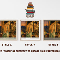 French Jade literary print in frame leaning in hallway – romance wall art