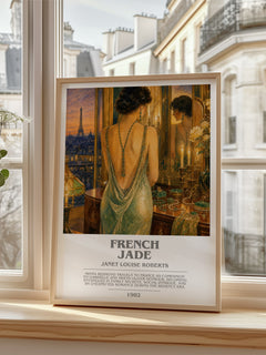 French Jade bookish poster colour and style options – Janet Louise Roberts book art
