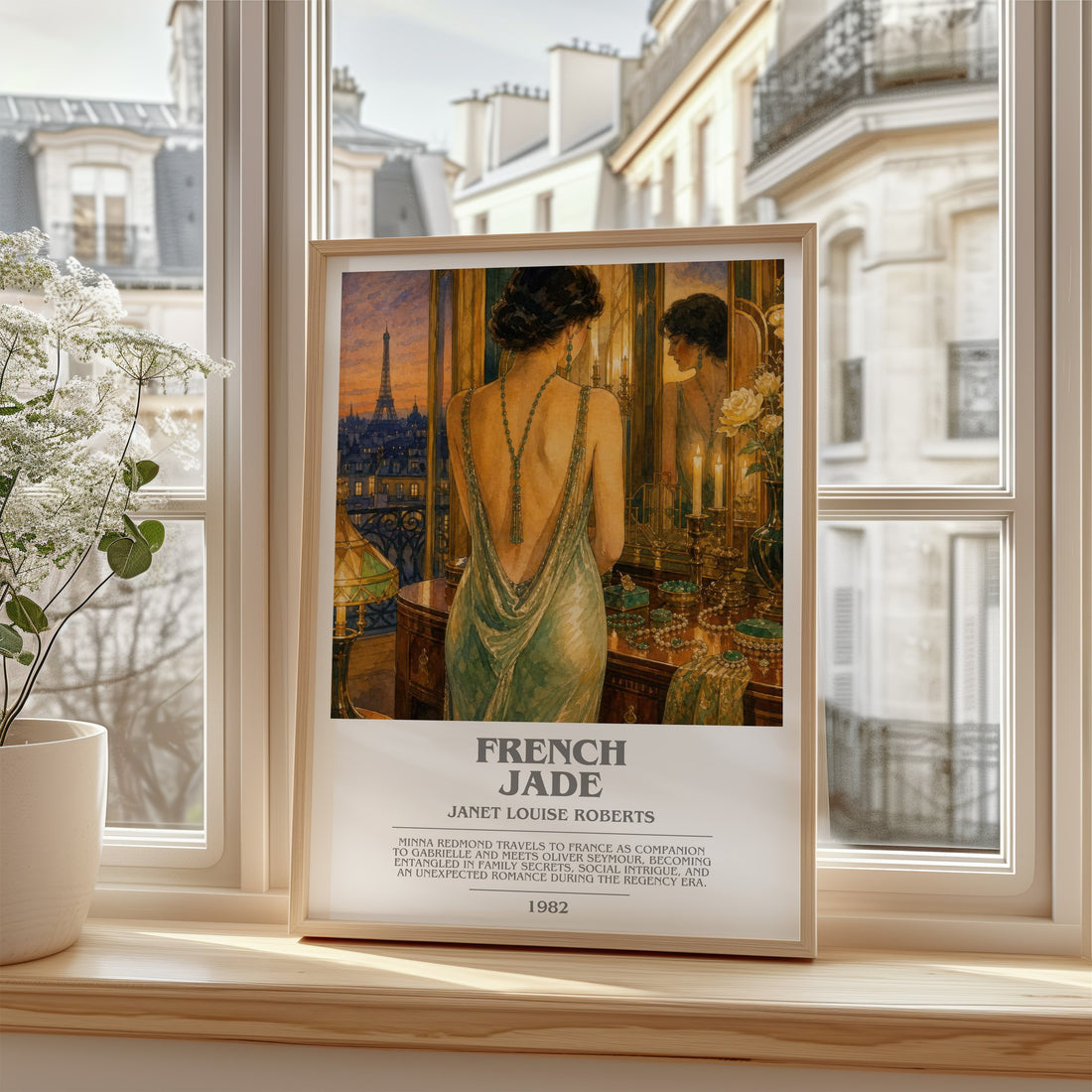French Jade bookish poster colour and style options – Janet Louise Roberts book art