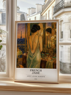 French Jade book cover poster colour and style options – Janet Louise Roberts book art