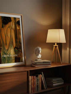 French Jade watercolour print on bookshelf – Janet Louise Roberts fan gift