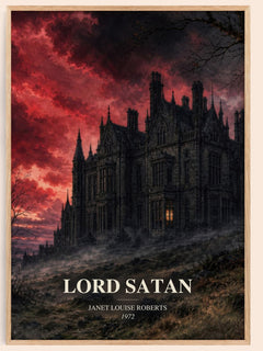 Lord Satan watercolour book poster by Janet Louise Roberts – framed literary art print