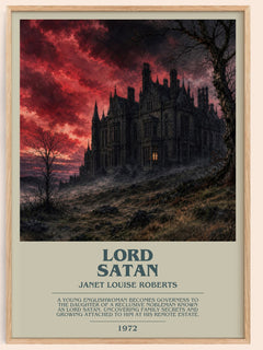 Lord Satan bookish book poster by Janet Louise Roberts – framed literary art print