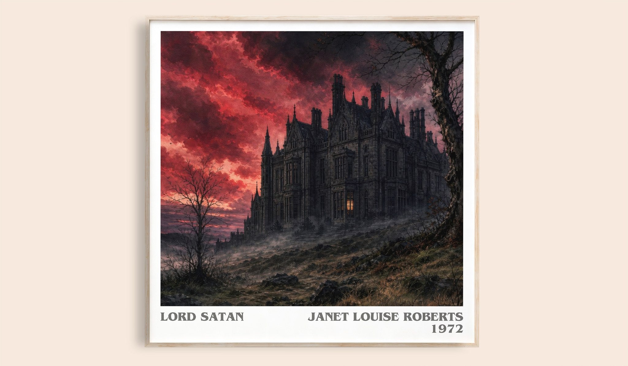 Lord Satan Literary Art Print by Janet Louise Roberts