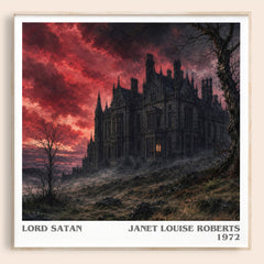 Lord Satan literary book poster by Janet Louise Roberts – framed literary art print