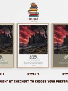Lord Satan bookish print in frame leaning in hallway – romance wall art