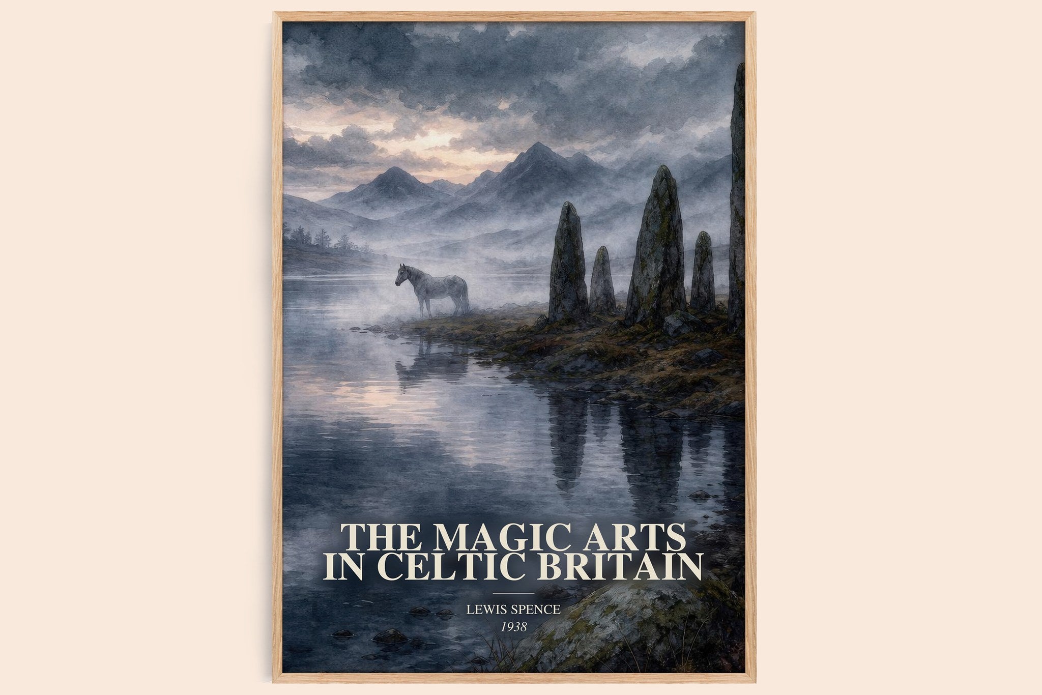 The magic arts in Celtic Britain Book Watercolour Illustration by Lewis Spence