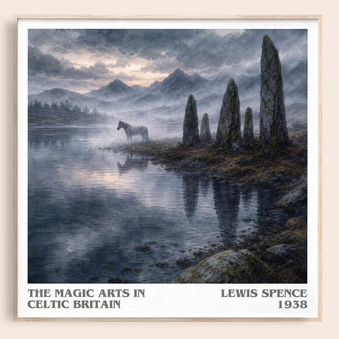 The magic arts in Celtic Britain literary book poster by Lewis Spence – framed literary art print