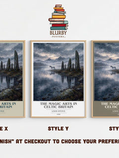 The magic arts in Celtic Britain book cover print in frame leaning in hallway – non fiction wall art