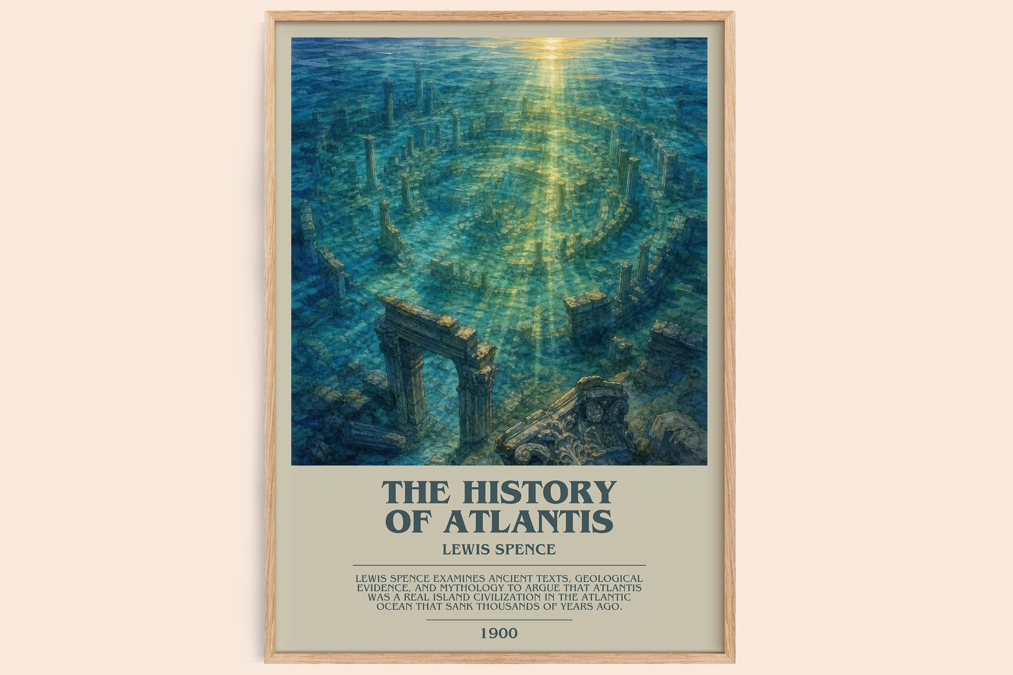 The history of Atlantis Bookish Wall Art by Lewis Spence