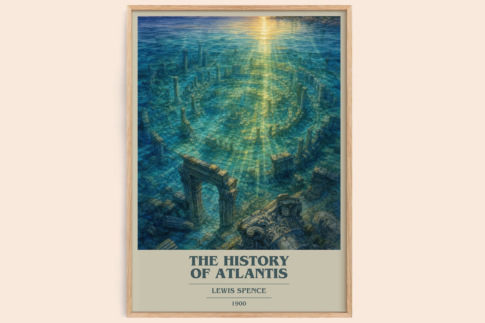 The history of Atlantis Book Cover Poster by Lewis Spence