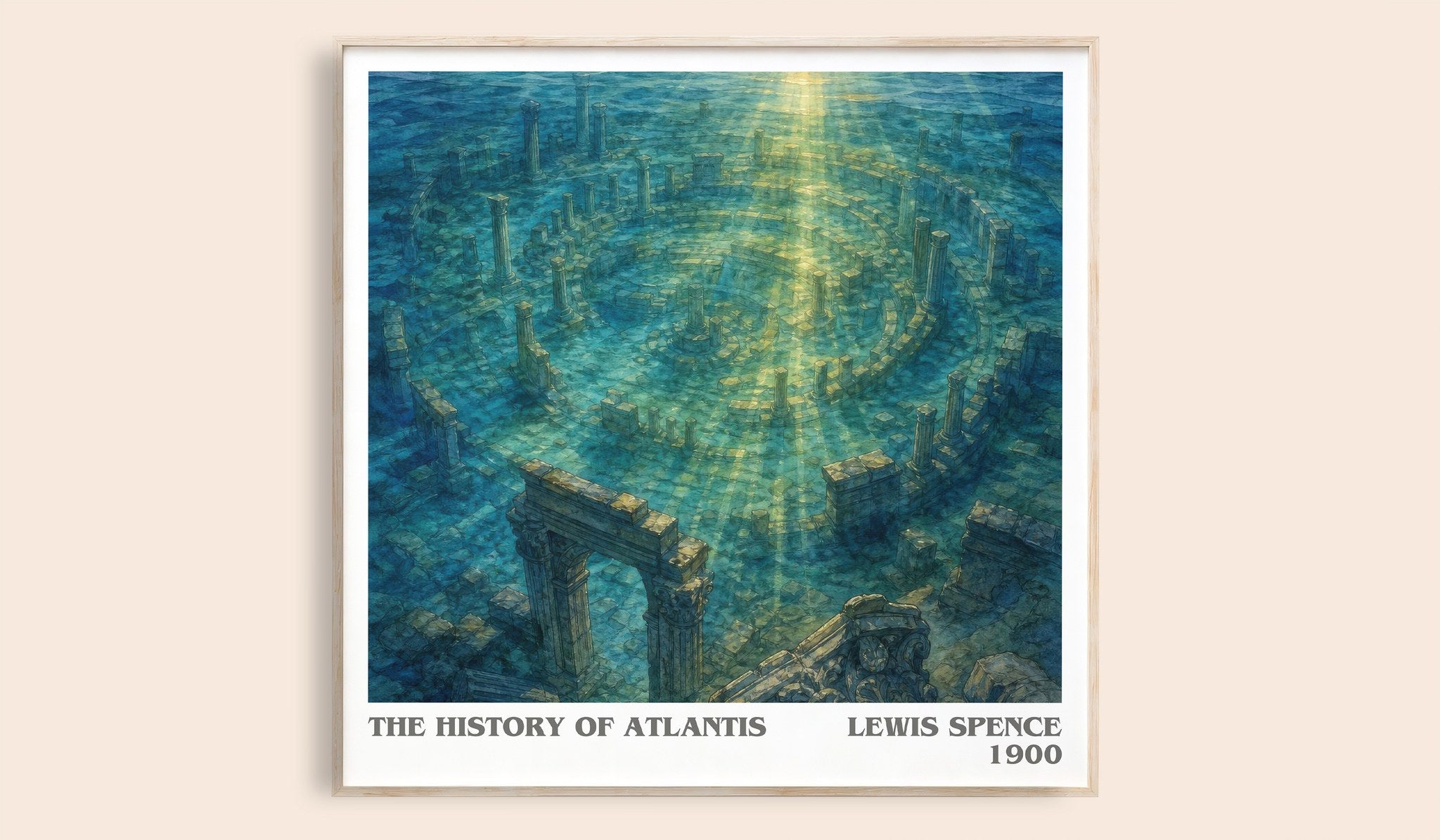 The history of Atlantis Literary Art Print by Lewis Spence
