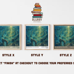 The history of Atlantis literary print in frame leaning in hallway – non fiction wall art