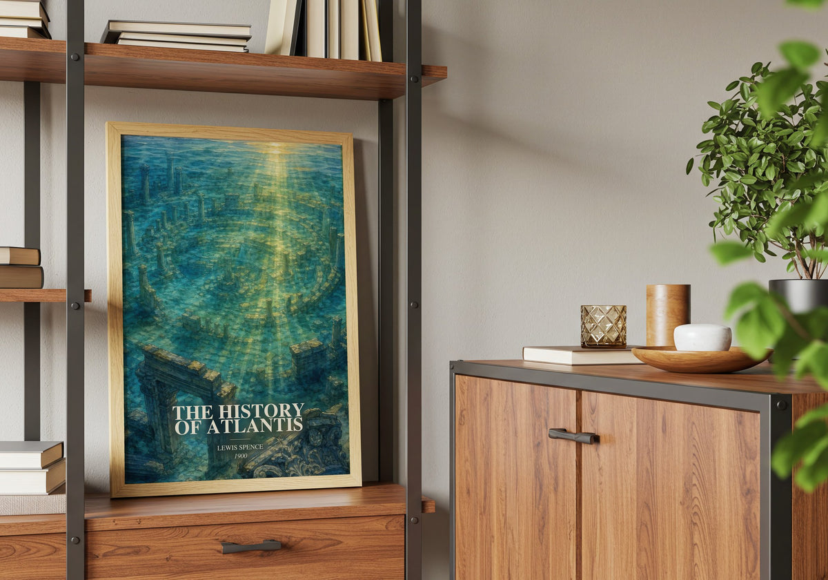 The history of Atlantis book watercolour illustration paper finish options – matte satin gloss