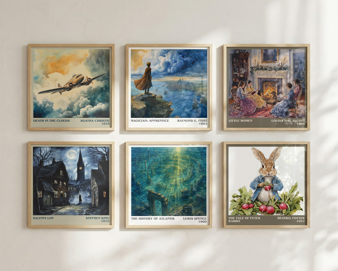 The history of Atlantis literary art print colour and style options – Lewis Spence book art