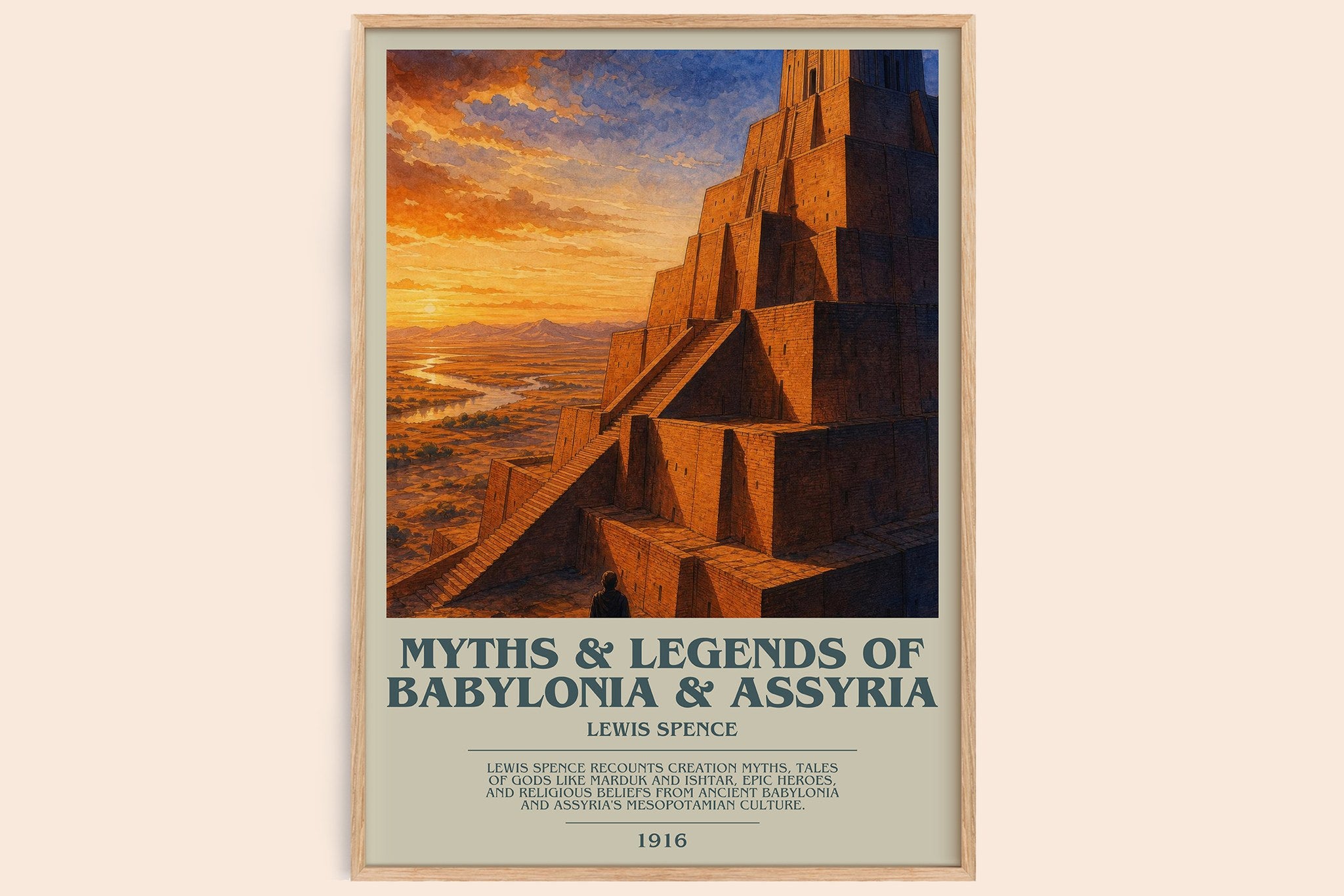 Myths & legends of Babylonia & Assyria Bookish Wall Art by L. Spence