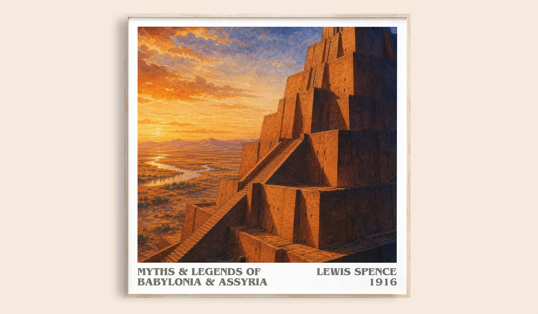 Myths & legends of Babylonia & Assyria Literary Art Print by L. Spence