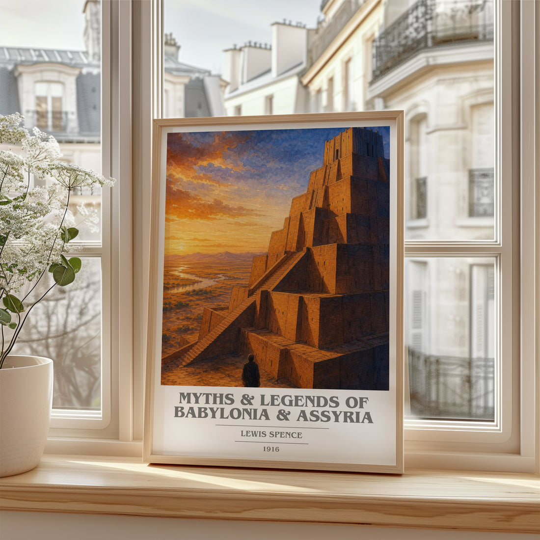 Myths & legends of Babylonia & Assyria book cover poster colour and style options – Lewis Spence book art