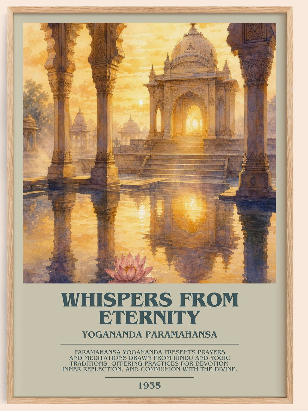Whispers from Eternity bookish book poster by Yogananda Paramahansa – framed literary art print