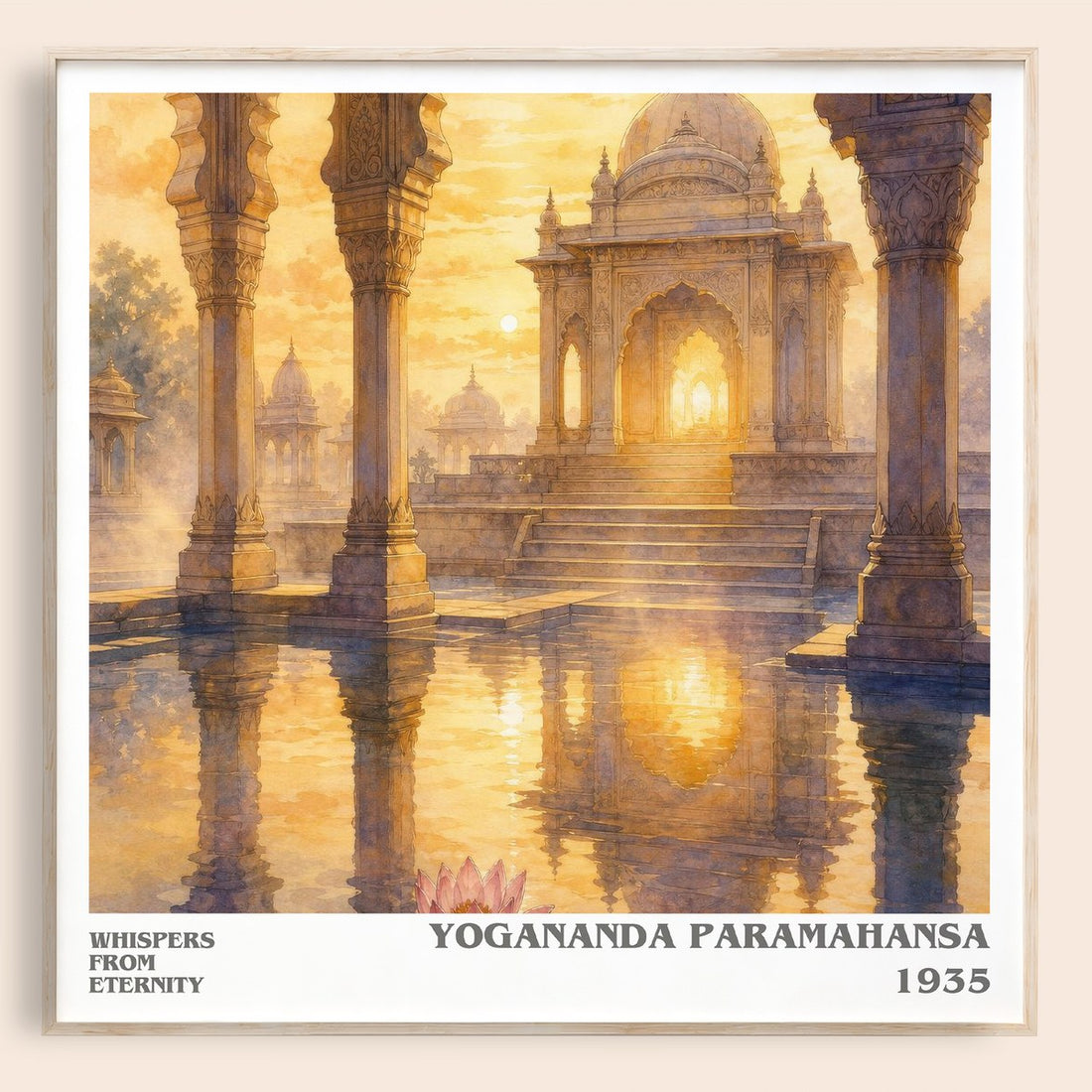 Whispers from Eternity literary book poster by Yogananda Paramahansa – framed literary art print
