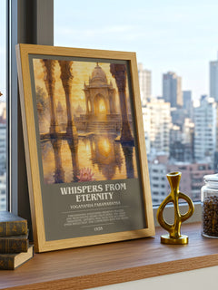 Whispers from Eternity bookish print framed by window – literary home decor