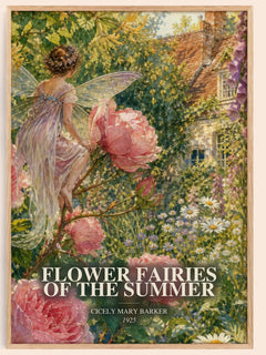 Flower Fairies of the Summer watercolour book poster by Cicely Mary Barker – framed literary art print