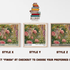 Flower Fairies of the Summer literary print in frame leaning in hallway – childrens wall art