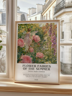 Flower Fairies of the Summer bookish poster colour and style options – Cicely Mary Barker book art
