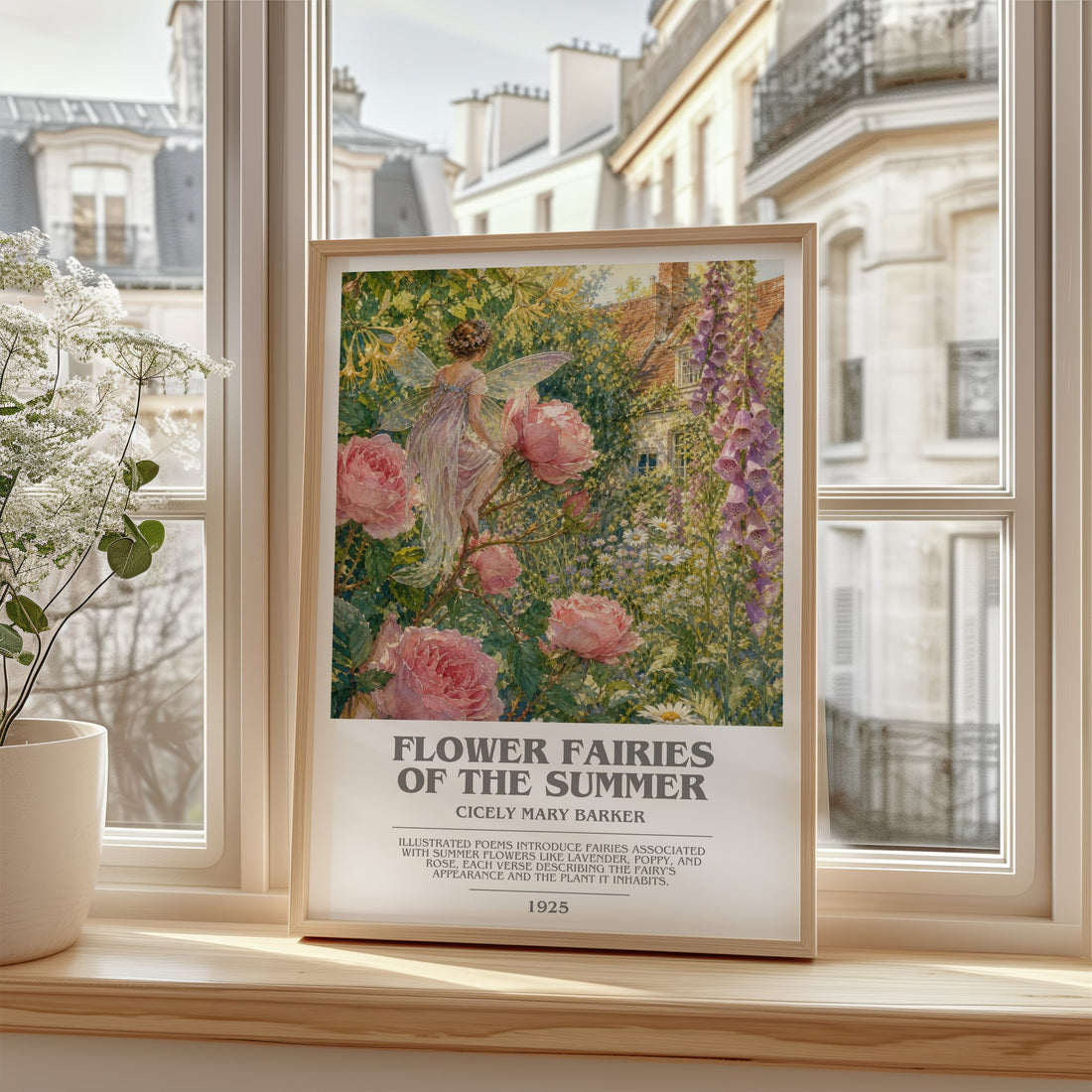 Flower Fairies of the Summer bookish poster colour and style options – Cicely Mary Barker book art