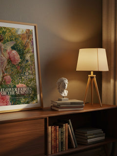 Flower Fairies of the Summer watercolour print on bookshelf – Cicely Mary Barker fan gift