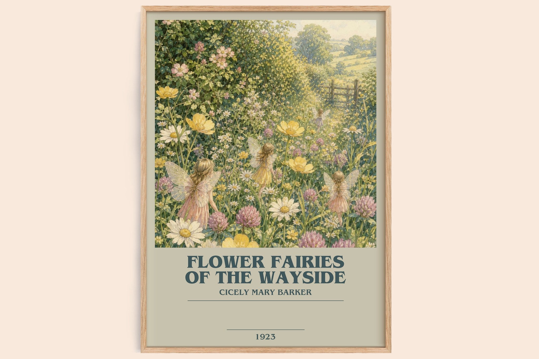 Flower Fairies of the Wayside Bookish Wall Art by C. Barker