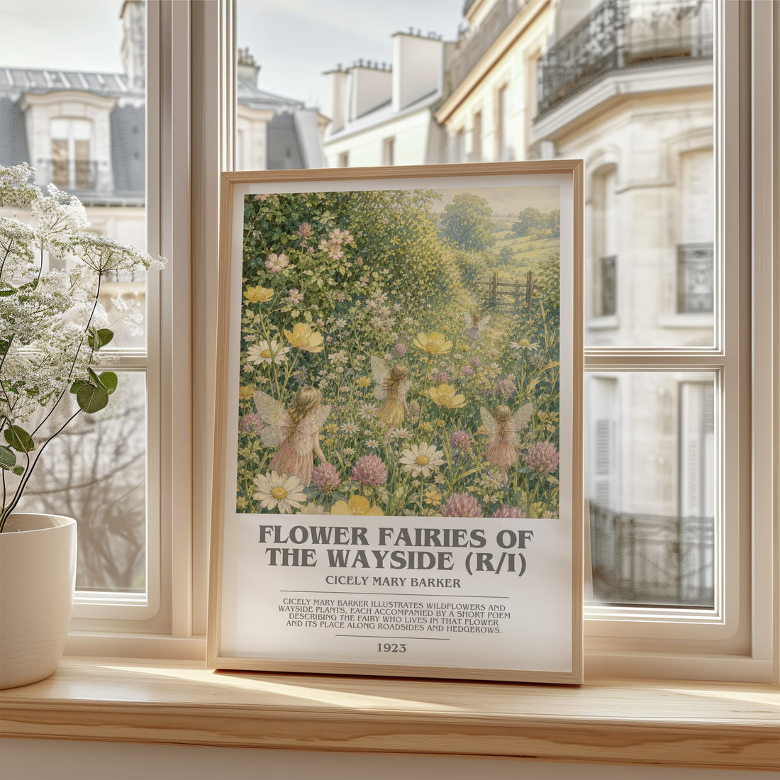 Flower Fairies of the Wayside (R/I) bookish poster colour and style options – Cicely Mary Barker book art