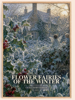Flower Fairies of the Winter watercolour book poster by Cicely Mary Barker – framed literary art print