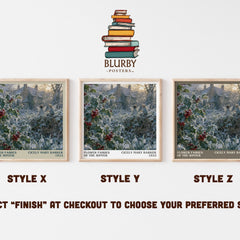 Flower Fairies of the Winter literary print in frame leaning in hallway – childrens wall art