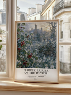 Flower Fairies of the Winter book cover poster colour and style options – Cicely Mary Barker book art