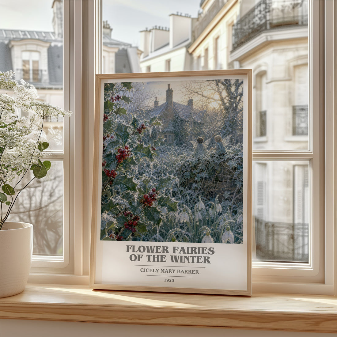 Flower Fairies of the Winter book cover poster colour and style options – Cicely Mary Barker book art