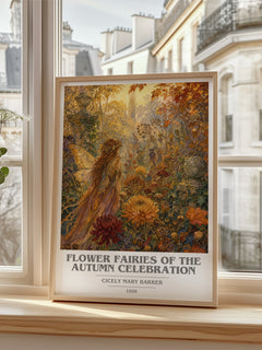 Flower Fairies of the Autumn Celebration book cover poster colour and style options – Cicely Mary Barker book art