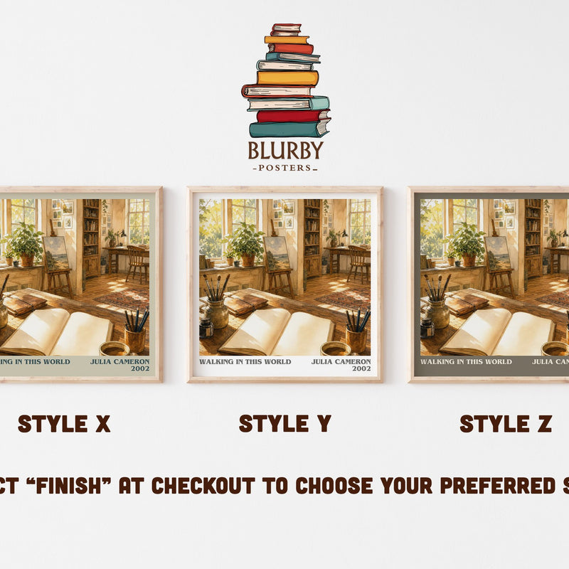 Walking in this World literary print in frame leaning in hallway – non fiction wall art