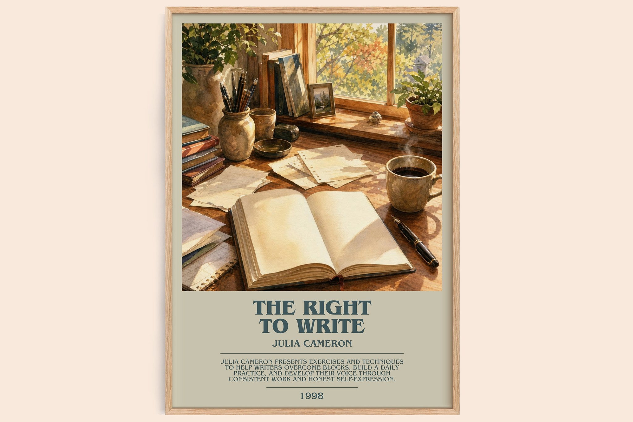 The Right to Write Bookish Wall Art by Julia Cameron