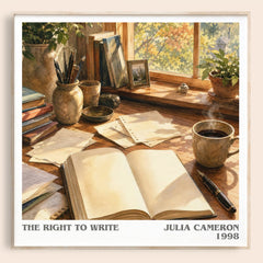 The Right to Write literary book poster by Julia Cameron – framed literary art print