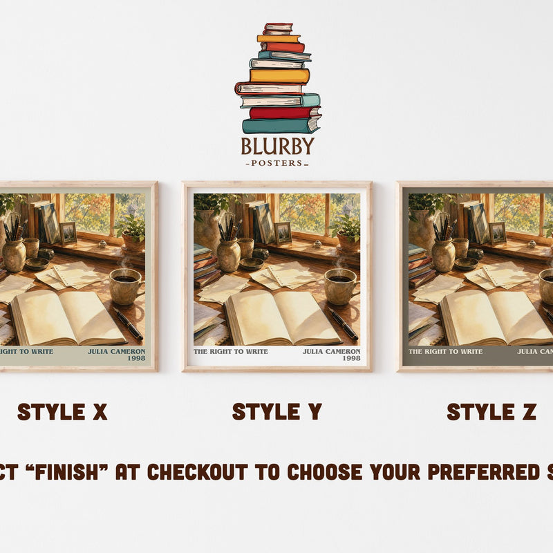 The Right to Write literary print in frame leaning in hallway – non fiction wall art