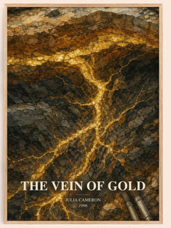 The Vein of Gold watercolour book poster by Julia Cameron – framed literary art print