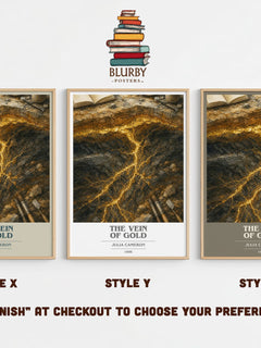 The Vein of Gold book cover print in frame leaning in hallway – non fiction wall art