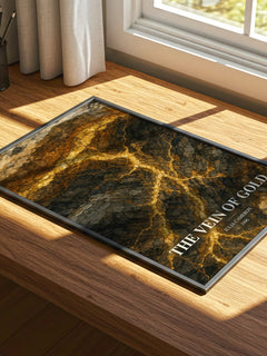 The Vein of Gold watercolour book poster framed on wall – non fiction wall art