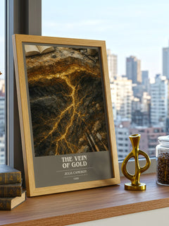 The Vein of Gold book cover print framed by window – literary home decor