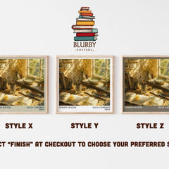 Finding water literary print in frame leaning in hallway – non fiction wall art